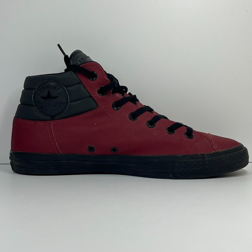 Converse Syde Street Sneakers Mens 10 Burgundy Leather Mid Top 151920C - Picture 9 of 16